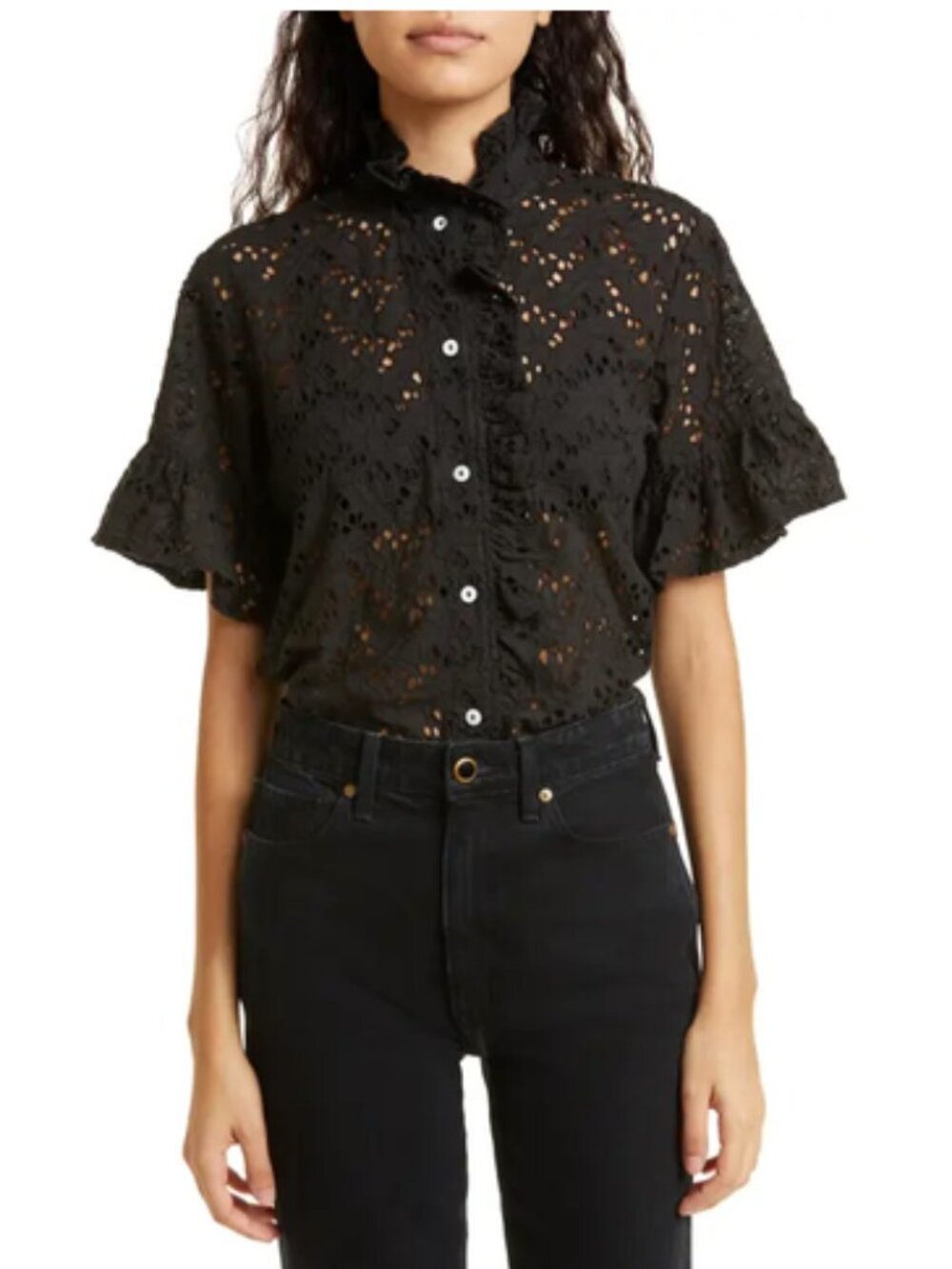 Mille Vanessa Top in Floral Eyelet